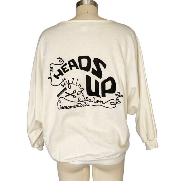 Vintage 80's Scarab San Francisco Butterfly Print Sweatshirt Size M Dolman Slv - Picture 6 of 9